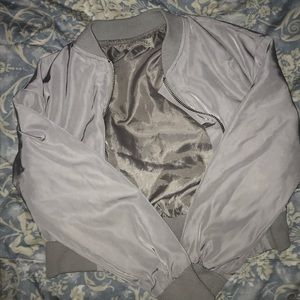 Cropped bomber jacket